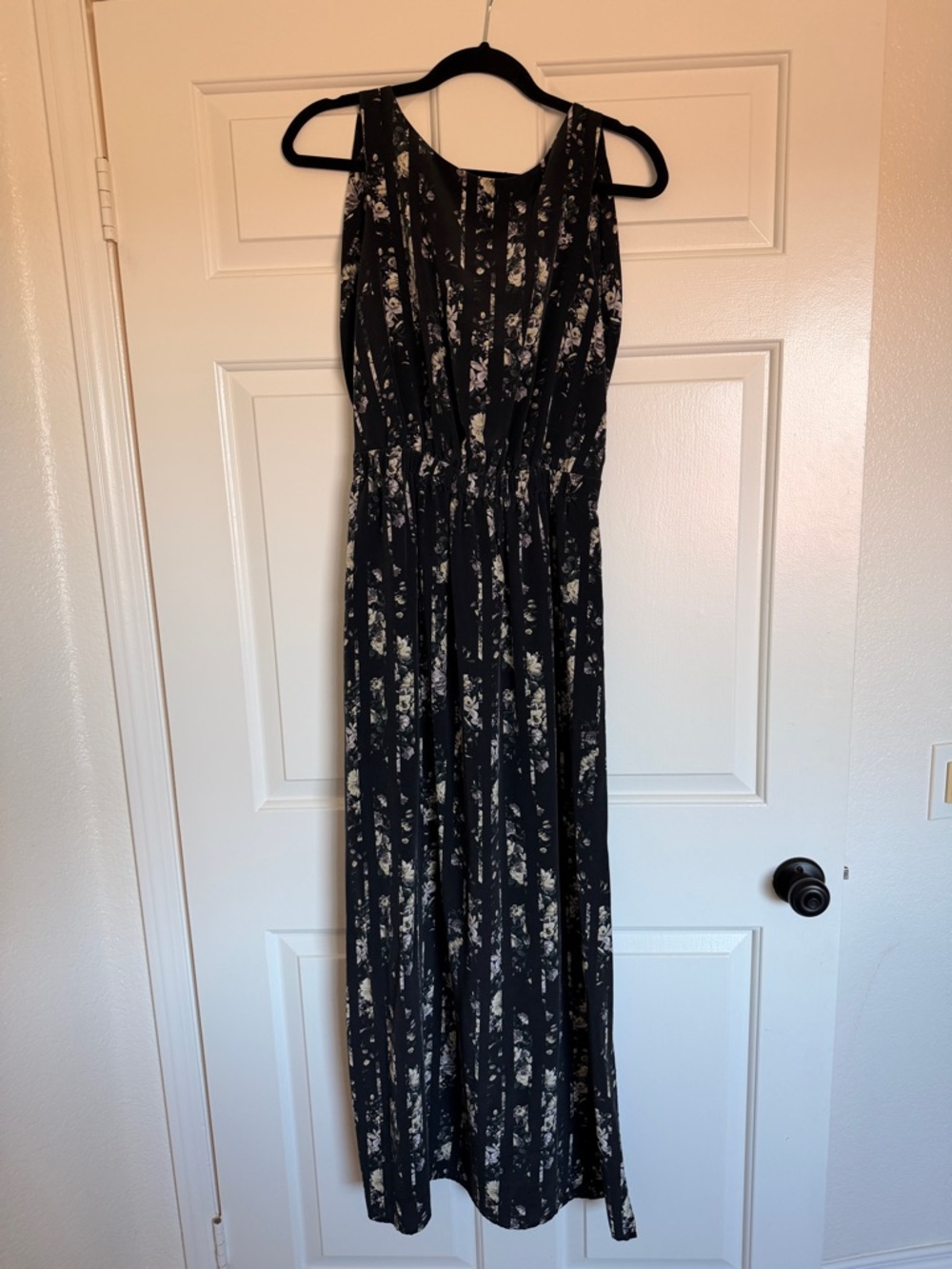 Club Monaco Black Floral Maxi Dress